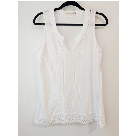 Johnny Was Tops - Johnny Was 4LoveAndLiberTy Lace Trim Tank Top